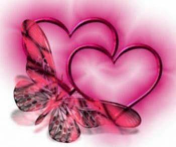 coeur rouge rose